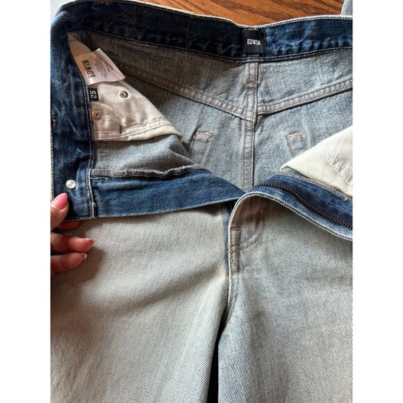 Edwin Kayla light wash jeans wide leg size 25 - Picture 10 of 12